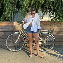 PIERS SANDALS BEIGE CROCO EMBOSSED LEATHER