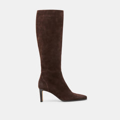 EMMI WIDE CALF BOOTS DK BROWN SUEDE