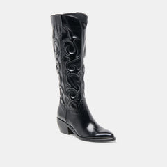 MIRLA BOOTS BLACK LEATHER