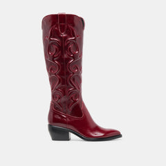 MIRLA WIDE CALF BOOTS OXBLOOD LEATHER