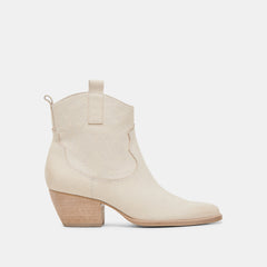 SHANIA BOOTIES IVORY NUBUCK