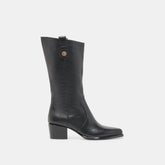 VERN WIDE CALF BOOTS BLACK LEATHER