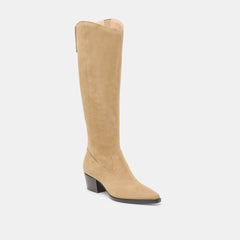 VIRONA H2O WIDE CALF BOOTS DK TAUPE SUEDE