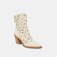 ZENOBI BOOTIES OFF WHITE LEATHER