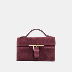 ZANNONE CROSSBODY BURGUNDY SUEDE