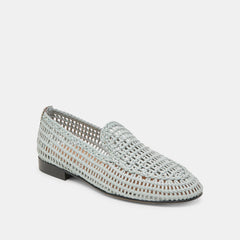 ARMOND FLATS SKY BLUE WOVEN LEATHER