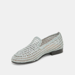 ARMOND FLATS SKY BLUE WOVEN LEATHER