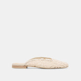 AUBRIE FLATS IVORY MACRAME MESH