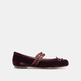 GIBSEN BALLET FLATS BURGUNDY VELVET
