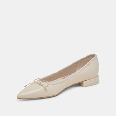 PALANI BALLET FLATS CREME CRINKLE PATENT
