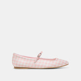 REYES X BYRDIE GOLF BALLET FLATS PINK PLAID GINGHAM