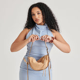 VERONA SHOULDER BAG BEIGE SUEDE