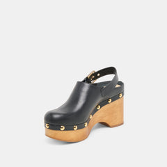 ADELAN CLOGS BLACK LEATHER