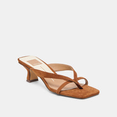 BREVEL HEELS DK BROWN SUEDE