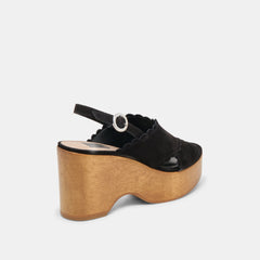 DILION WEDGES BLACK NUBUCK