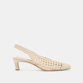 FAWNE HEELS CREME WOVEN STELLA