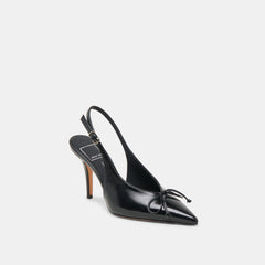 GEENA HEELS BLACK LEATHER