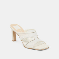 GITEL HEELS OFF WHITE MESH