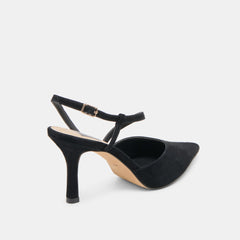 KAMRA HEELS ONYX SUEDE