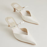 KANIKA PEARL MID HEELS VANILLA PEARLS