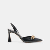 MALIK HEELS MIDNIGHT CRINKLE PATENT
