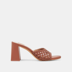 MARGOE HEELS COGNAC WOVEN STELLA