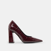MISTY HEELS BURGUNDY CROCO EMBOSSED LEATHER