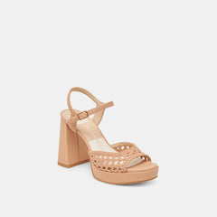 PEYTEN WIDE HEELS CAFE WOVEN STELLA