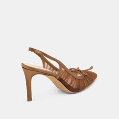 YELA HEELS MID BROWN TULLE