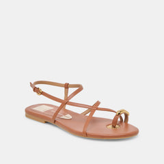 KESHA SANDALS COGNAC LEATHER