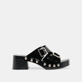 MELODY HEELS BLACK LEATHER