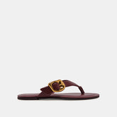 ROSSA SANDALS BURGUNDY LEATHER