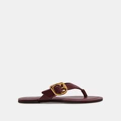 ROSSA SANDALS BURGUNDY LEATHER