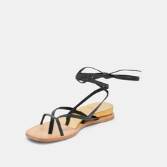 RUDIE SANDALS BLACK LEATHER