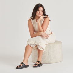 SEVANA SANDALS BLACK LEATHER