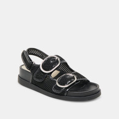 STARLA MESH SANDALS BLACK WOVEN MESH