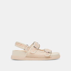 STARLA MESH SANDALS CREME WOVEN MESH