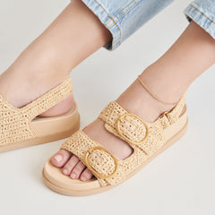 STARLA CROCHET SANDALS NATURAL KNIT