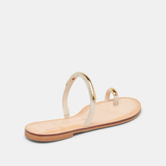 WINK WIDE SANDALS BONE LEATHER