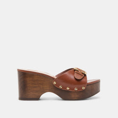 YALAH HEELS BROWN LEATHER