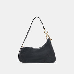 PRYA SHOULDER BAG BLACK LEATHER