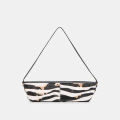 SAVAII SHOULDER BAG ZEBRA CALF HAIR
