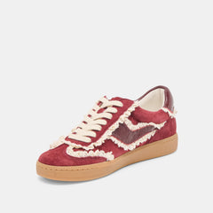 NOTICE LACE SNEAKERS OXBLOOD SUEDE