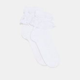 WHIMSY LACE ANKLET SOCKS WHITE