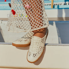 NOTICE SLIDE WOVEN SNEAKERS OFF WHITE WOVEN STELLA