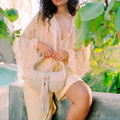 ZENIA HANDBAG BONE LEATHER