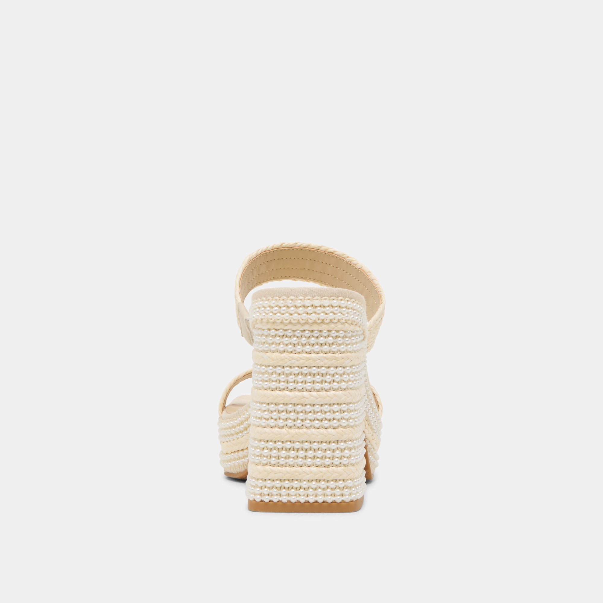 ALIYA PEARL HEELS VANILLA RAFFIA