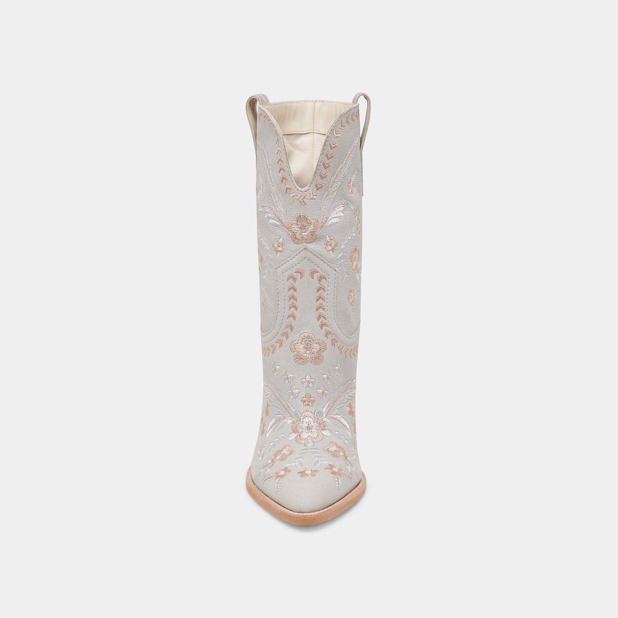 JESSEY FLORAL BOOTS LIGHT BLUE NUBUCK