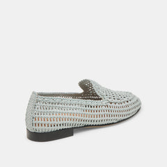 ARMOND FLATS SKY BLUE WOVEN LEATHER