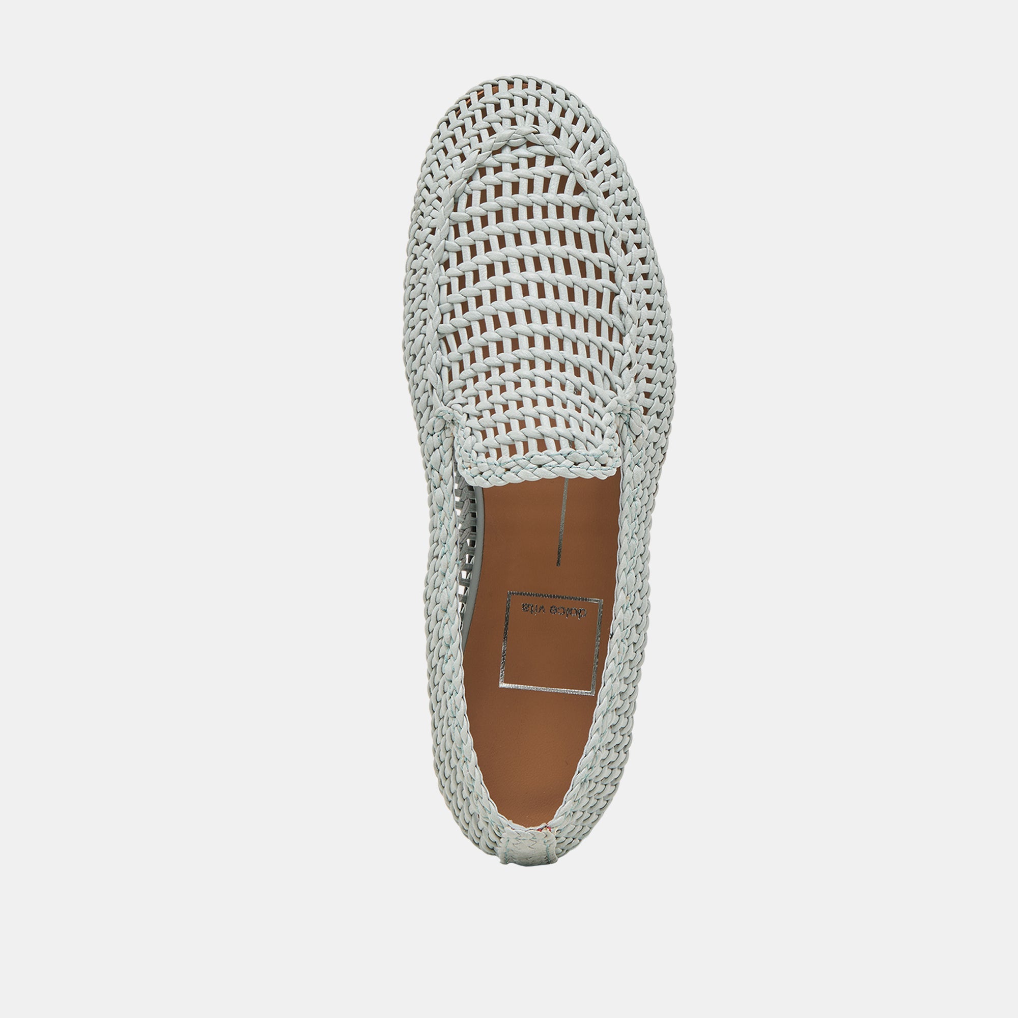 ARMOND FLATS SKY BLUE WOVEN LEATHER